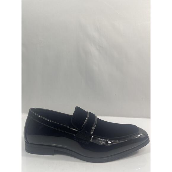 Stacy Adams Spratley Shoes Men\'s Size 12M Black Slip On Dress Loafers Patent main image 7